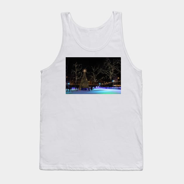 Xmas Ice rink at the Natural History Museum Tank Top by LeighsDesigns